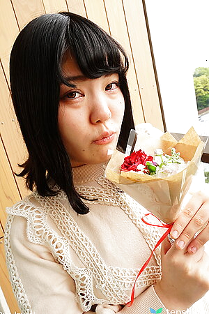 Chubby Ryo Izumi impatient to fuck with us